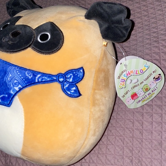 NWT Squishmallows prince dog with blue bandana - Picture 2 of 3